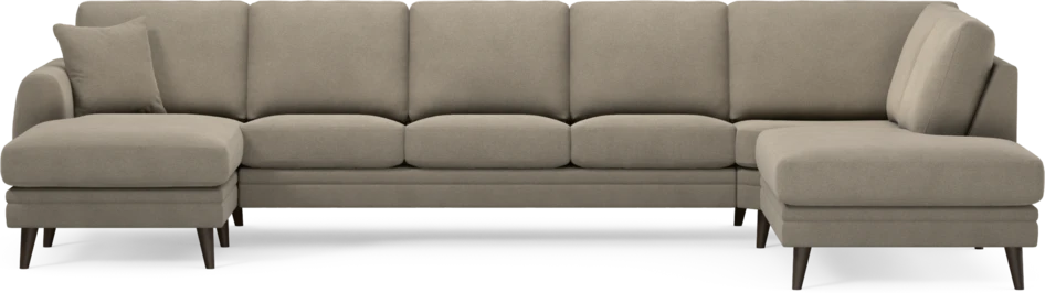 Eden - 3-sits soffa med schäslong vänster och divan höger - Beige