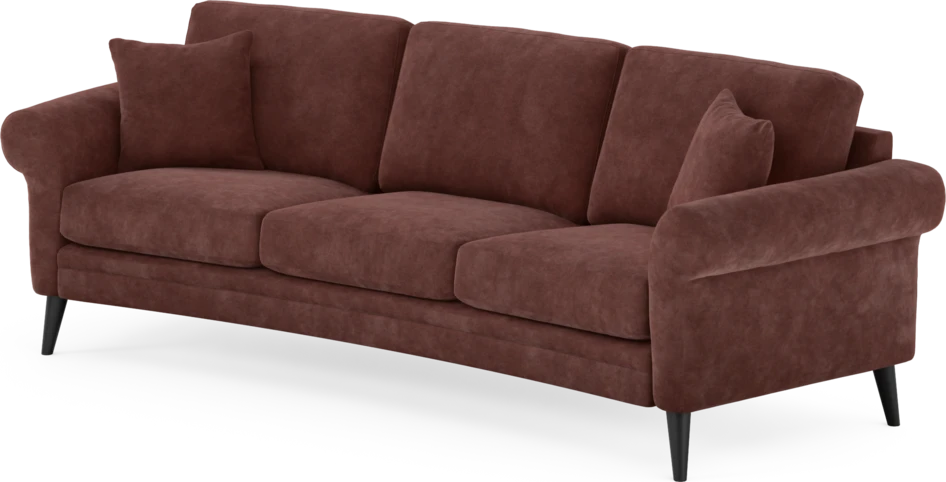 Eden - 3-sits soffa svängd - Röd