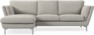 Madison Lux - 2-sits soffa med schäslong vänster - Grå