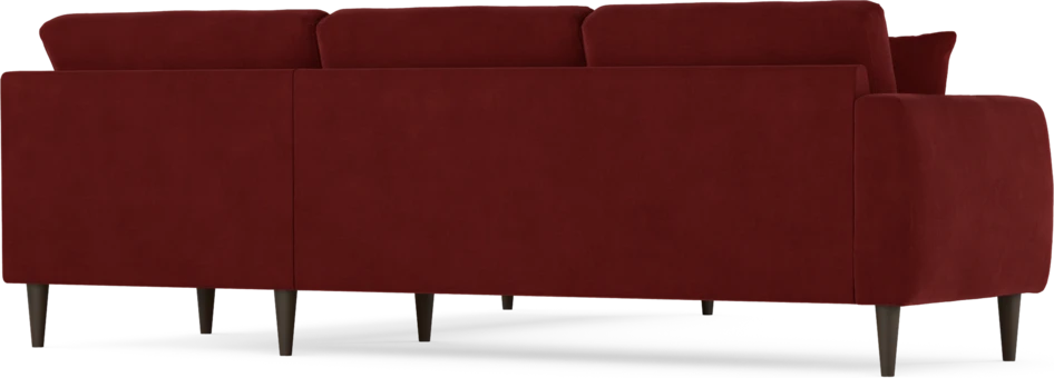 Eden - Hörnsoffa, 2,5+2,5-sits - Röd