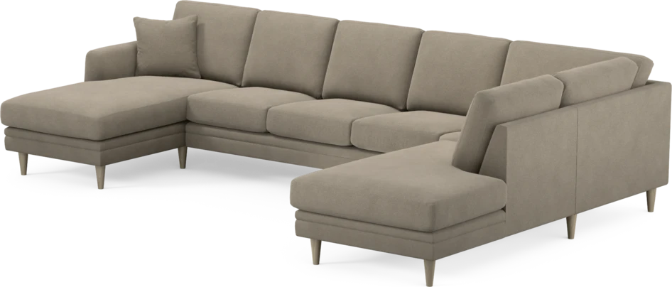 Eden - 3-sits soffa med schäslong vänster och divan höger - Beige
