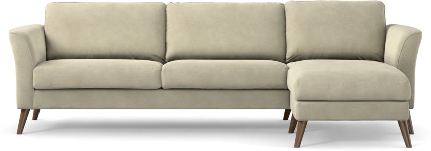 Bridge - 3-sits soffa med schäslong höger - Beige