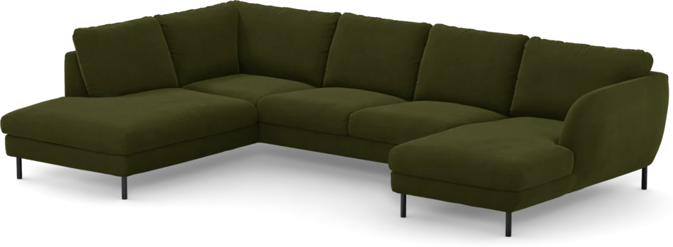 Madison - 2-sits soffa med divan vänster och schäslong höger - Grön