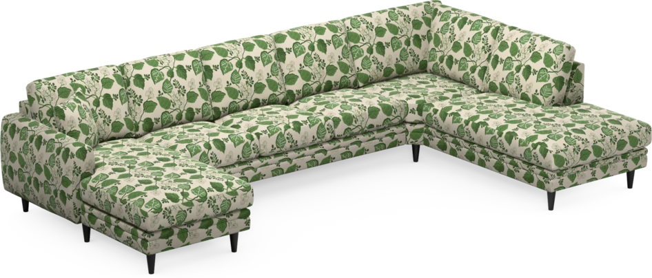 Eden - 3-sits soffa med schäslong vänster och divan höger - Flerfärgad