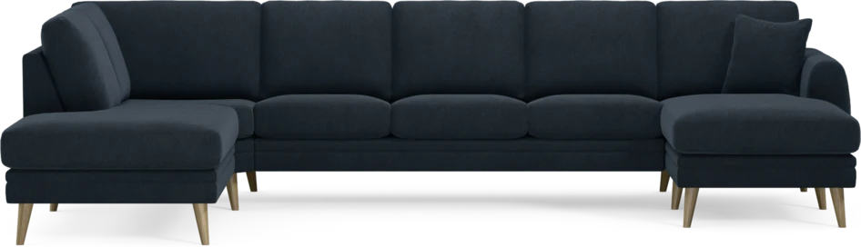 Eden - 3-sits soffa med divan vänster och schäslong höger - Blå