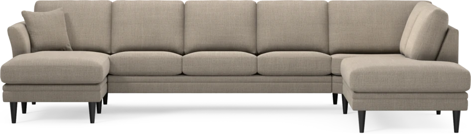 Eden - 3-sits soffa med schäslong vänster och divan höger - Beige