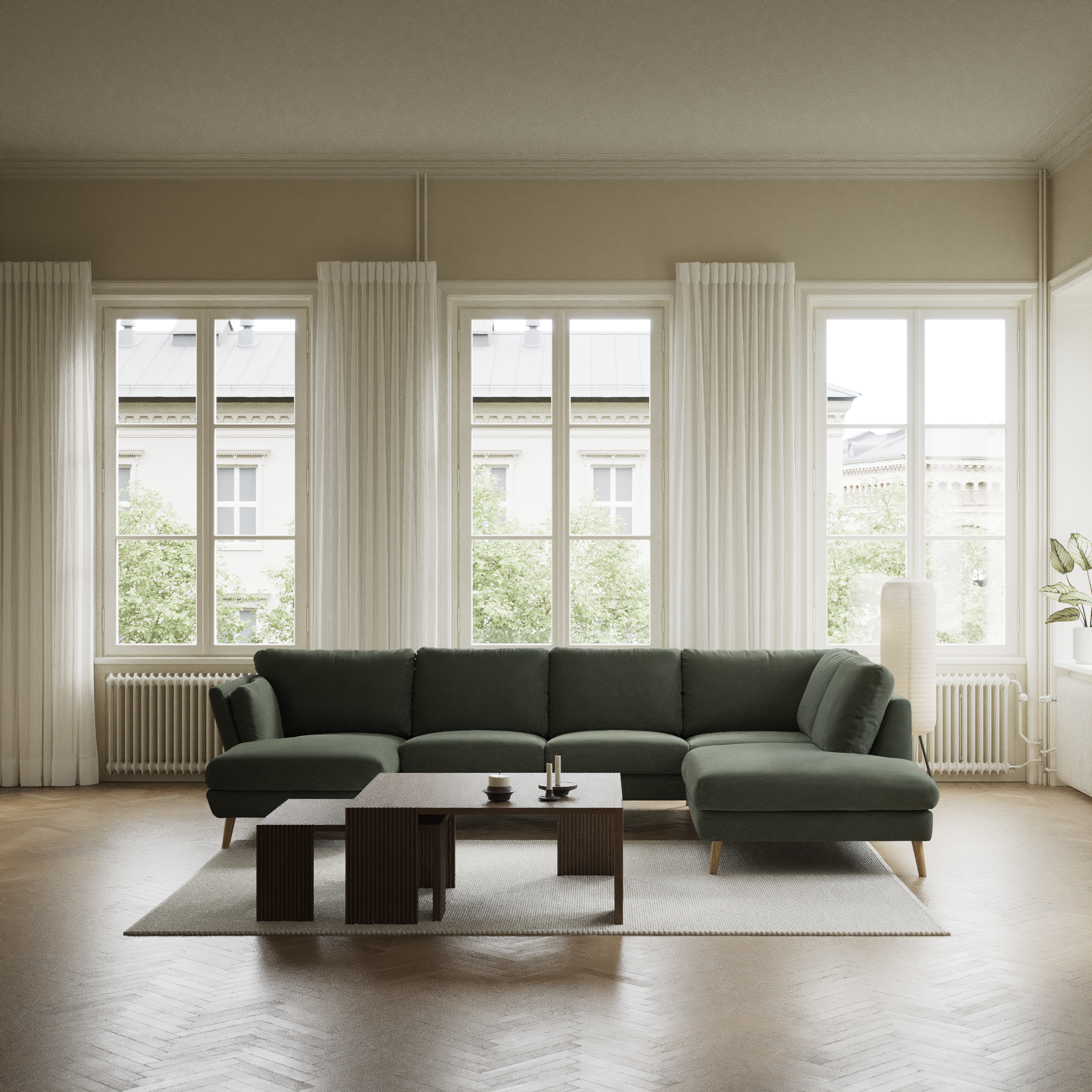 Madison, 2-sits soffa med schäslong vänster och divan höger