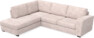 Friday - 2,5-sits soffa med divan vänster - Rosa