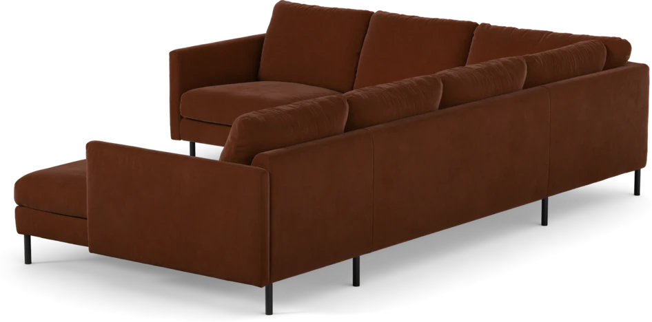 Madison Lux - Hörnsoffa med schäslong höger - Orange