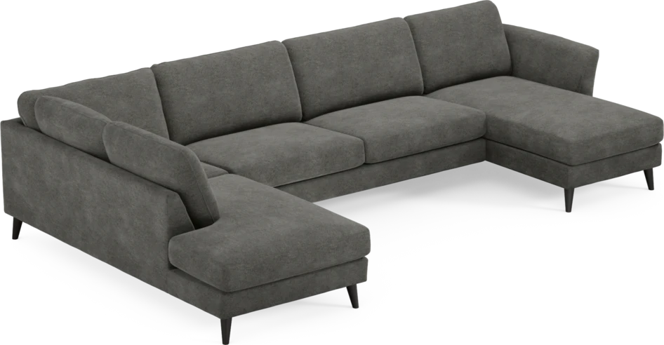 Bridge - 3-sits soffa med divan vänster och schäslong höger - Grå