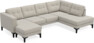 Rio - 3-sits soffa med schäslong vänster och divan höger - Beige