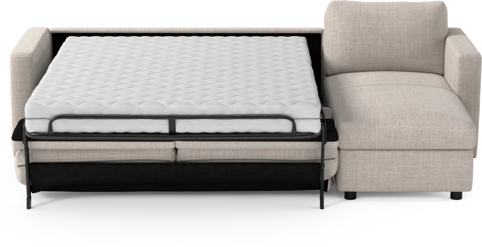Lindö - Bäddsoffa 2,5-sits med schäslong, vändbar - Beige