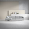 County - 3-sits soffa med divan vänster - Grå