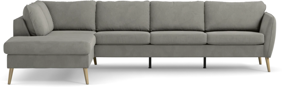 County - 3-sits soffa med divan vänster - Grå