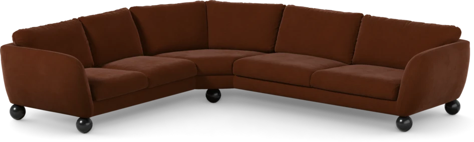 Madison Lux - Hörnsoffa 2+3-sits, hörn 2 - Orange