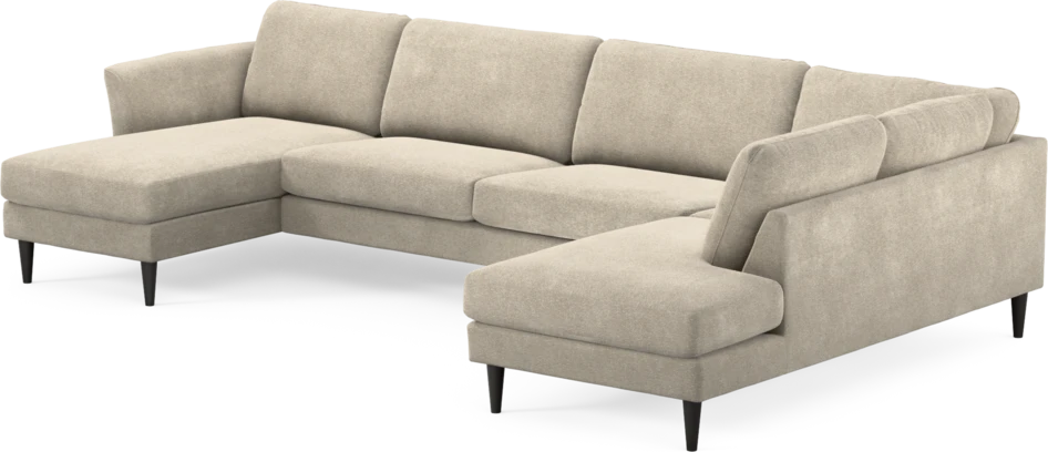 Bridge - 3-sits soffa med schäslong vänster och divan höger - Beige