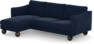Madison Lux - 2-sits soffa med schäslong vänster - Blå