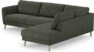 Bridge - 3-sits soffa med divan höger - Grön