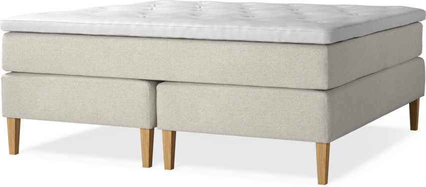 Delux Exclusive - Kontinentalsäng, dubbelsäng med bäddmadrass - Beige