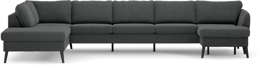 County - 4-sits soffa med divan vänster och schäslong höger - Grå