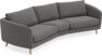 Madison - 3-sits soffa svängd, 90 cm - Brun