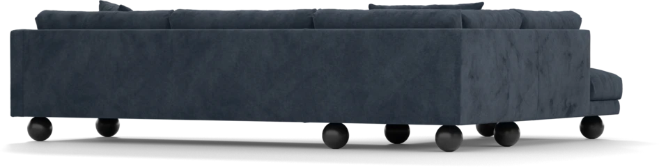 Harper - 3-sits soffa med divan vänster - Blå