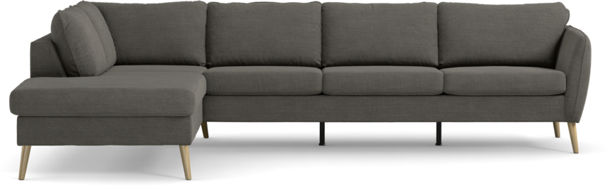 County - 3-sits soffa med divan vänster - Grå