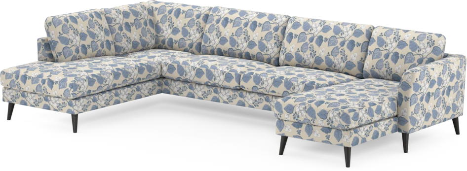 Bridge - 3-sits soffa med divan vänster och schäslong höger - Blå