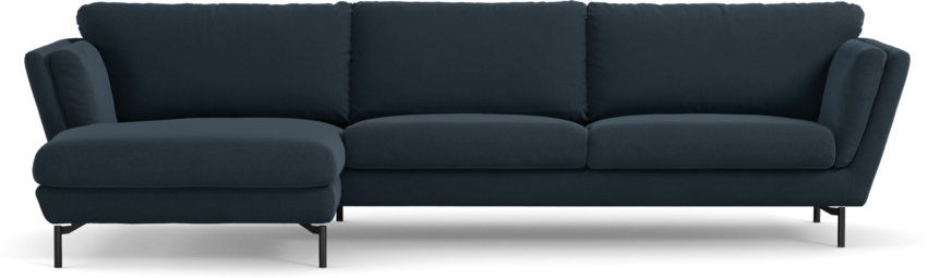 Madison Lux - 3-sits soffa med schäslong vänster - Blå