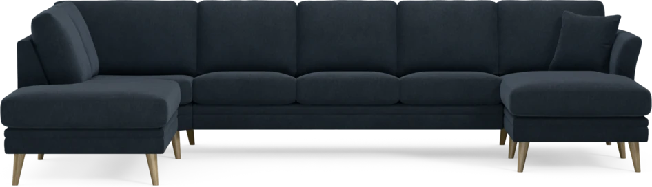 Eden - 3-sits soffa med divan vänster och schäslong höger - Blå