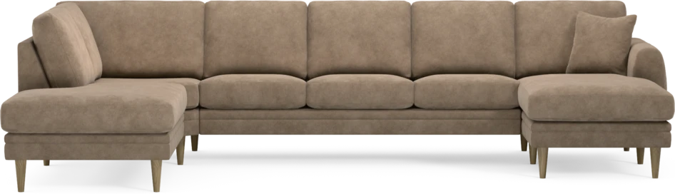 Eden - 3-sits soffa med divan vänster och schäslong höger - Beige