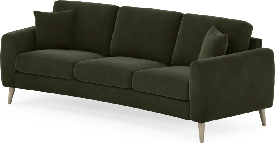 Eden - 3-sits soffa svängd - Grön