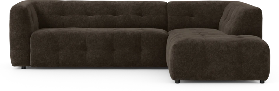Bella - 3-sits soffa med divan höger - Brun