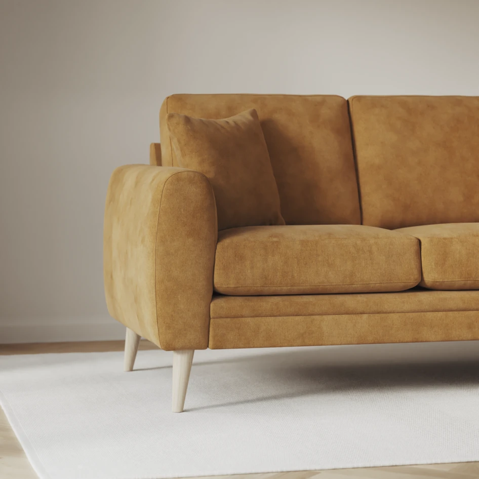 Eden - 2,5-sits soffa - Gul