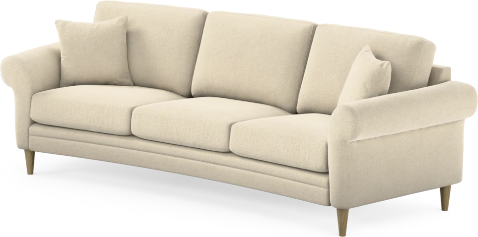 Eden - 3-sits soffa svängd - Beige