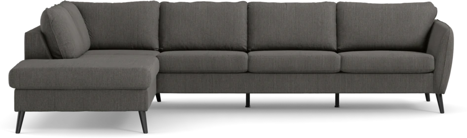 County - 3-sits soffa med divan vänster - Brun