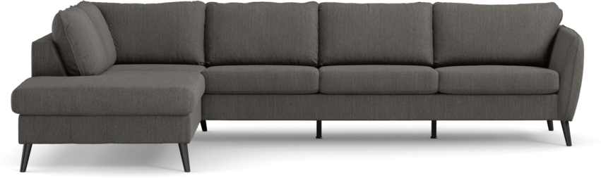 County - 3-sits soffa med divan vänster - Brun