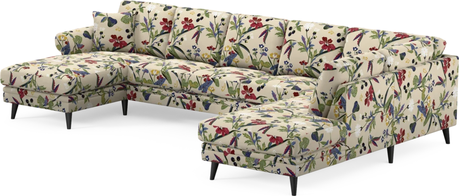 Eden - 3-sits soffa med schäslong vänster och divan höger - Flerfärgad