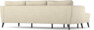 County - 3-sits soffa med flyttbar schäslong - Beige