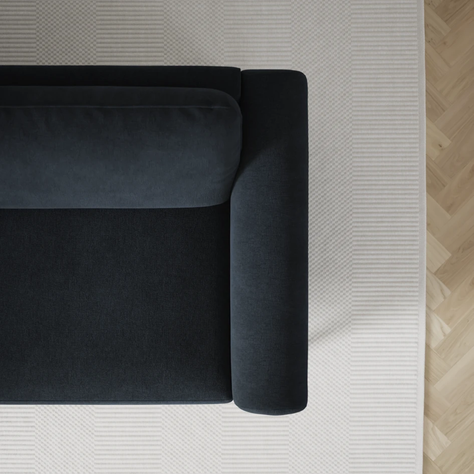 Bridge - 3-sits soffa med schäslong vänster och divan höger - Blå