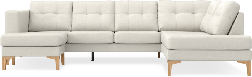Rio - 3-sits soffa med schäslong vänster och divan höger - Vit