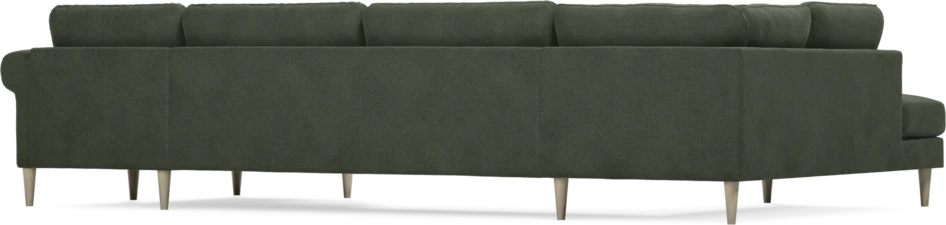 Bridge - 3-sits soffa med divan vänster och schäslong höger - Grön