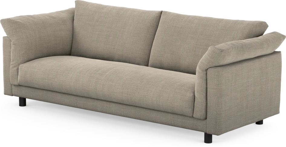 Cherrie - 3-sits soffa, hel dyna, fast klädsel - Beige