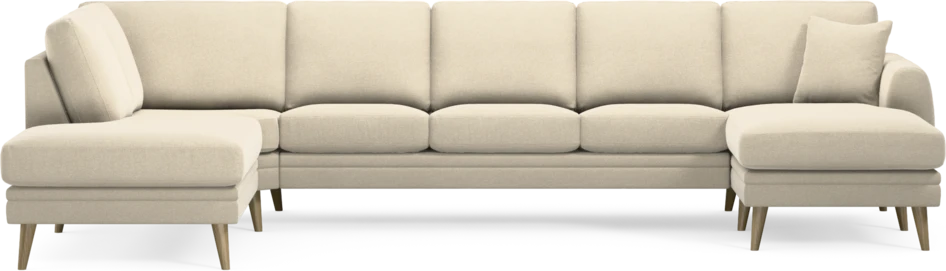 Eden - 3-sits soffa med divan vänster och schäslong höger - Beige