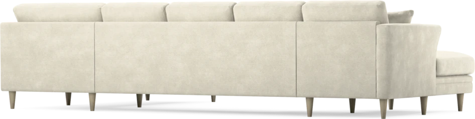 Eden - 3-sits soffa med schäslong vänster och divan höger - Vit
