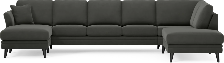 Eden - 3-sits soffa med schäslong vänster och divan höger - Grå
