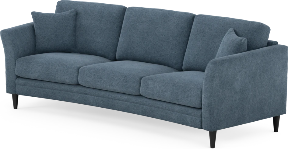 Eden - 3-sits soffa svängd - Blå