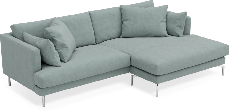 Harper - 4-sits med schäslong XL höger - Grön
