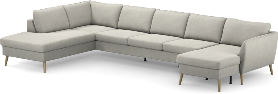 County - 4-sits soffa med divan vänster och schäslong höger - Grå