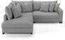 Rossi - 2-sits soffa med divan vänster - Grå